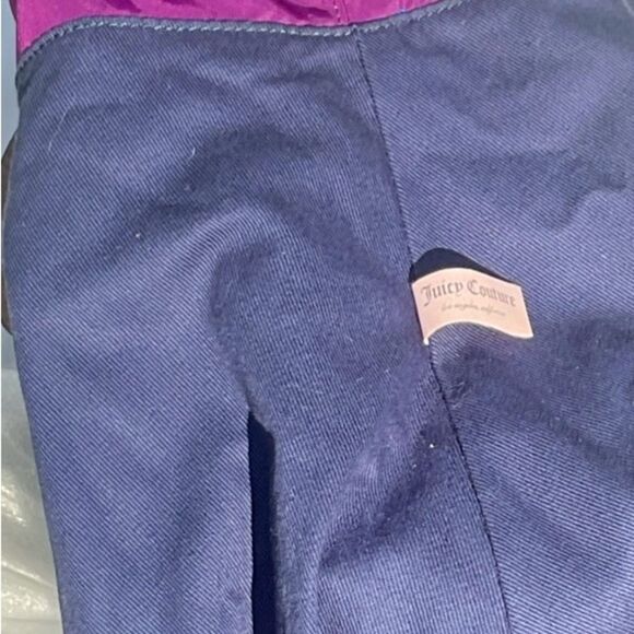 Juicy Couture Vintage Purple Nylon Tote Bag Gold Accents Multiple Compartments! - Picture 13 of 14
